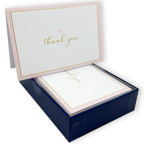 Blushing Heart Thank You Note Cards