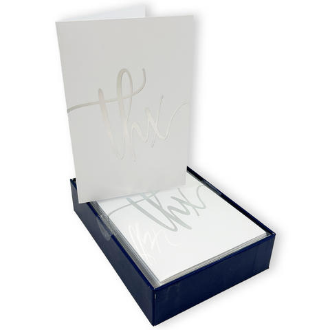 Thx Silver Thank You Note Cards