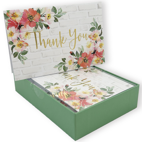 Bricks and Blossoms Thank You Note Cards