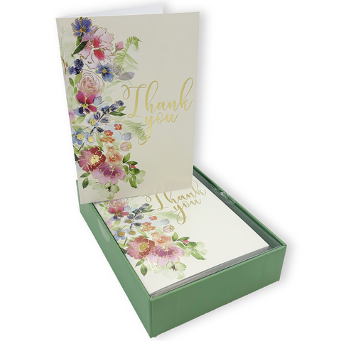 Fresh Garden Bouquet Thank You Note Cards