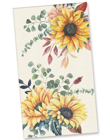 Sunflowers & Eucalpytus Guest Towel Napkins (40 Count)