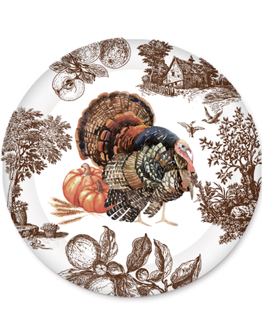 Harvest Turkey Dessert Plates (18 Count)