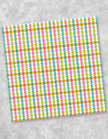 Colorful Houndstooth Beverage Napkins (20 Count)