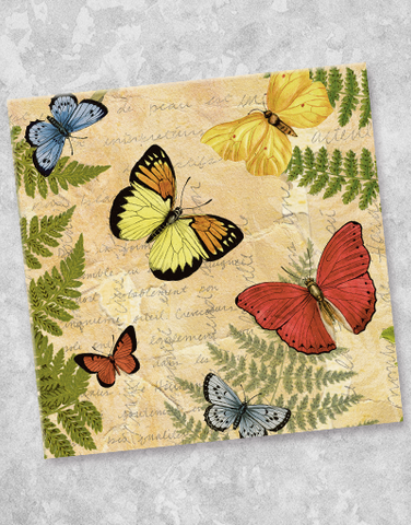 Fern Garden Beverage Napkins (20 Count)