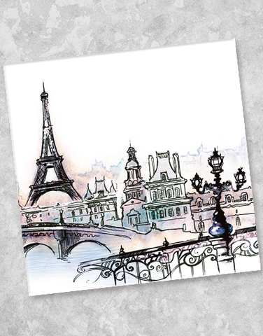 Parisian View Beverage Napkins (40 Count)