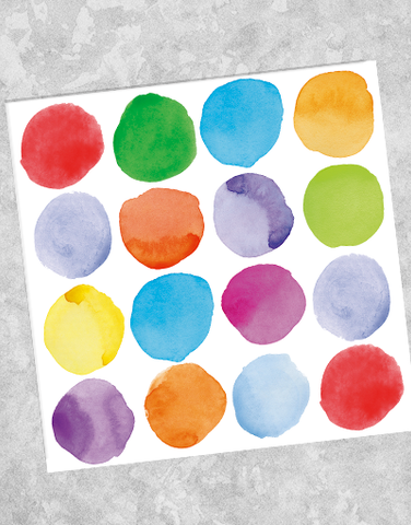 Big Watercolor Dots Beverage Napkins (40 Count)