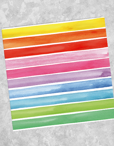 Big Watercolor Stripes Beverage Napkins (40 Count)
