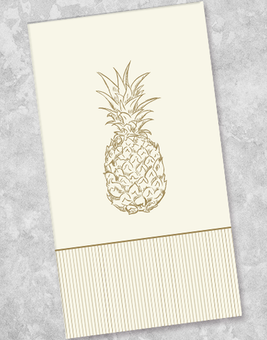 Golden Pineapple Guest Towel Napkins (40 Count)