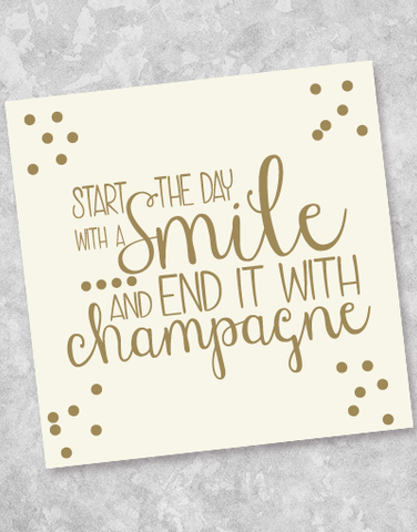End With Champagne Beverage Napkins (40 Count)