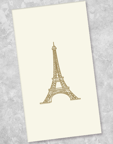 Golden Eiffel Tower Guest Towel Napkins (40 Count)