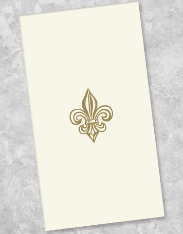 Golden Fleur de Lis Guest Towel Napkins (36 Count)
