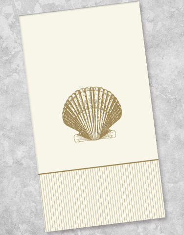 Golden Scallop Guest Towel Napkins (40 Count)