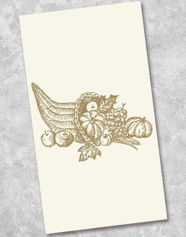 Golden Cornucopia Guest Towel Napkins (40 Count)