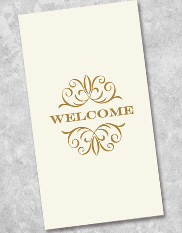 Gilded Welcome Guest Towel Napkins (40 Count)