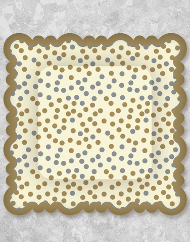 Dot Elegance Dessert Plates (8 Count)