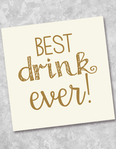 The Best Drink Beverage Napkins (40 Count)