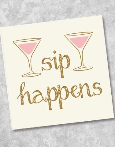 Sip Happens Beverage Napkins (40 Count)