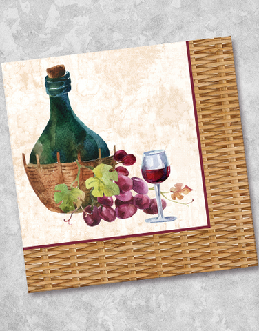 Watercolor Chianti Beverage Napkins (40 Count)