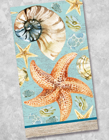 Watercolor Shells Guest Towel Napkins (40 Count)