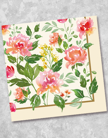 Bohemian Blossoms Beverage Napkins (40 Count)