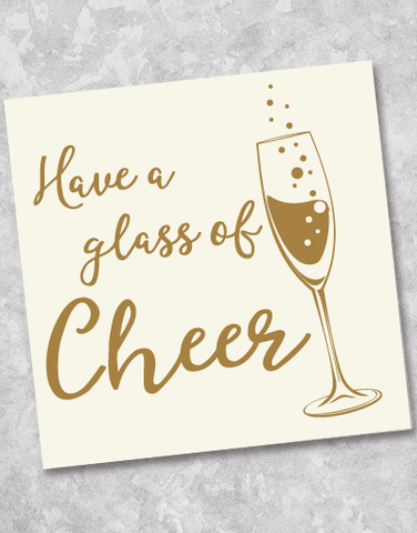 Glass of Cheer Beverage Napkins (40 Count)