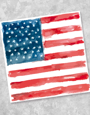 Patriotic Watercolor Beverage Napkins (40 Count)