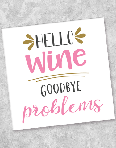 Hello Wine Beverage Napkins (40 Count)