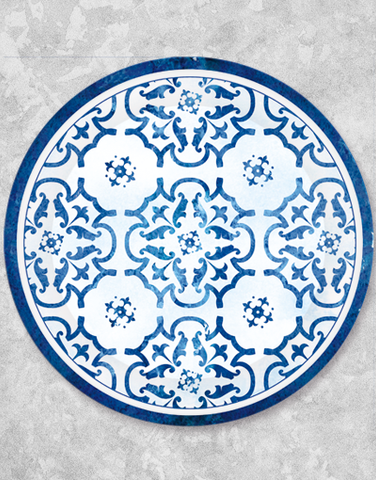 Blue Capri Dinner Plates (15 Count)