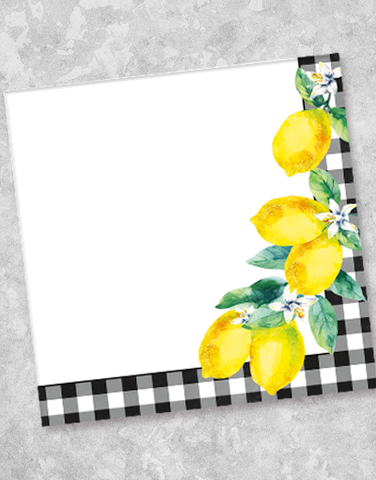 Gingham Lemons Luncheon Napkins (40 Count)