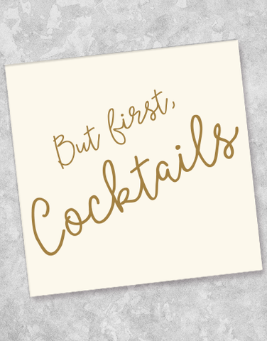 But First Cocktails Beverage Napkins (36 Count)