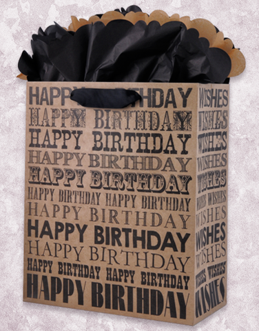 Birthday Font List Gift Bags