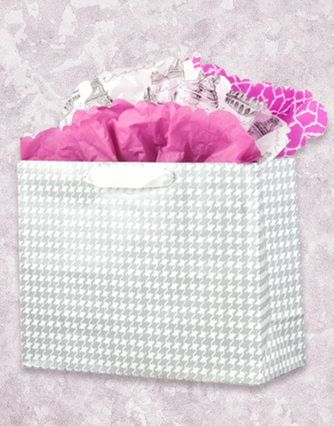 Silver Houndstooth (Market) Gift Bags