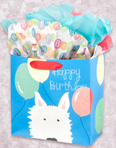 Dog Party Westie (Medium Square) Gift Bags