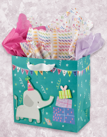 Elephant Party (Medium Square) Gift Bags