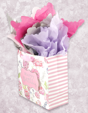 Romantic Flowers (Medium Square) Gift Bags
