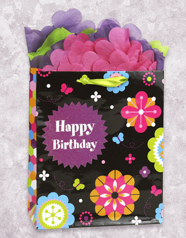 Retro Happy Birthday Gift Bags