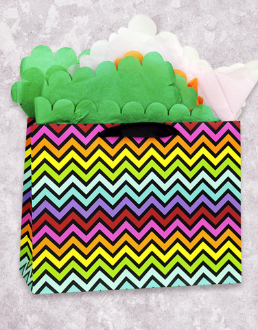 Chevron Rainbow Gift Bags