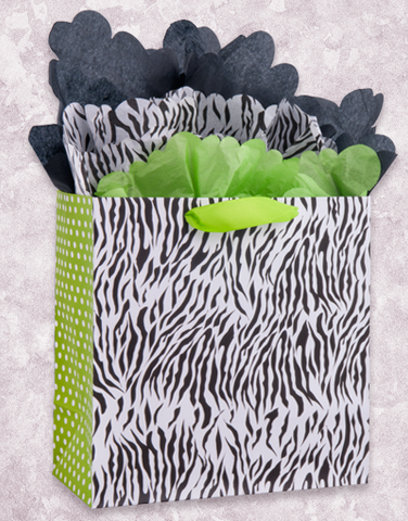 Chic Zebra (Medium Square) Gift Bags
