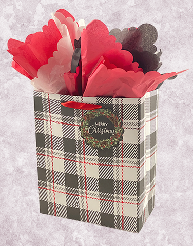 Cozy Plaid Chalkboard (Garden) Gift Bags