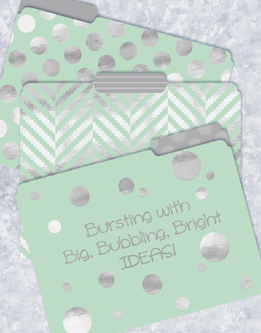 Bubbling Ideas File Folders