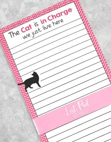 The Cat Is In Charge Chunky List Pad