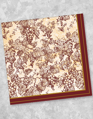 Grape Toile Beverage Napkins