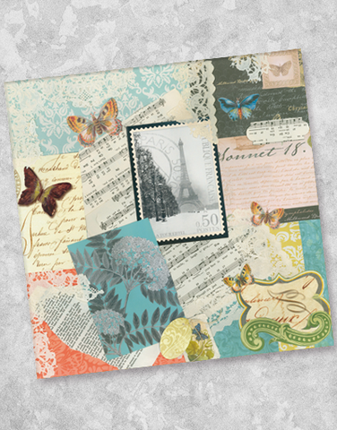 Parisian Romance Beverage Napkins (40 Count)