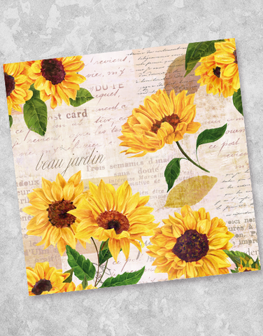 Soft Sunflowers Beverage Napkins (40 Count)