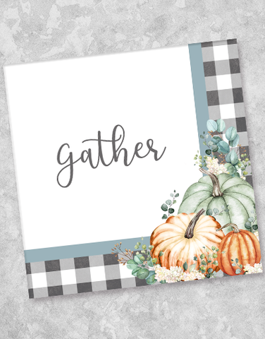 Dusty Gingham Luncheon Napkins (44 Count)