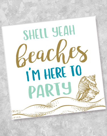 Shell Yeah Beaches Beverage Napkins (44 Count)