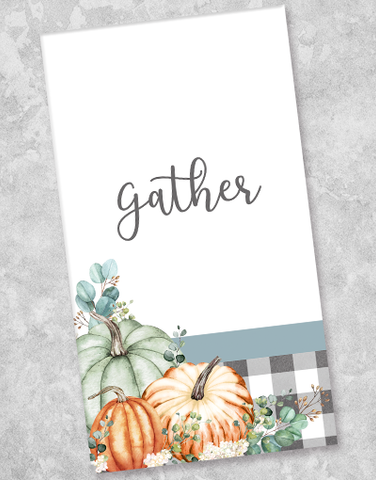 Dusty Gingham Guest Towel Napkins (36 Count)