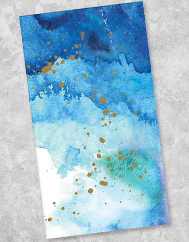 Blue Watercolor Guest Towel Napkins (36 Count)