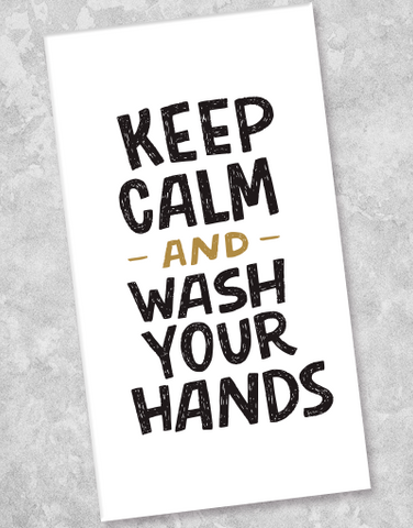 Keep Calm & Wash Hands Guest Towel Napkins (36 Count)