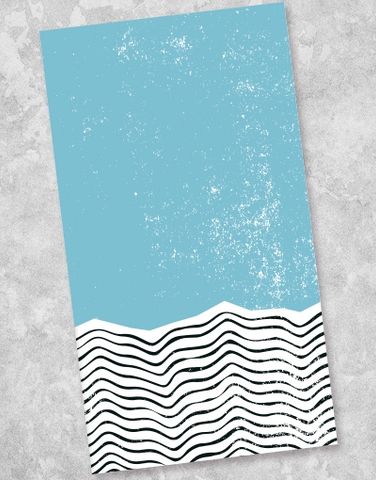 Abstract Blue Lines Guest Towel Napkins (36 Count)